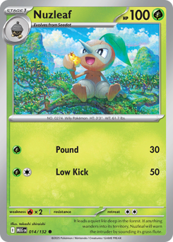 Nuzleaf, Mega Evolution #14, Pokémon TCG card