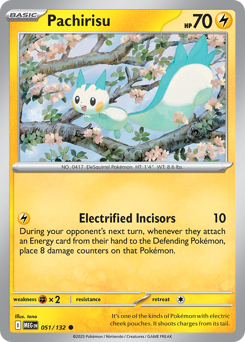 Pachirisu, Mega Evolution #51, Pokémon TCG card