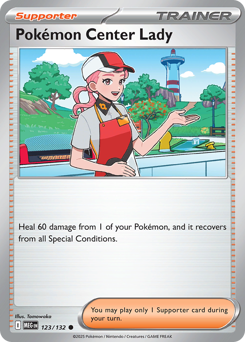 Pokémon Center Lady, Mega Evolution #123, Pokémon TCG card