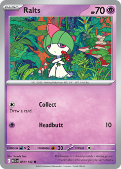 Ralts, Mega Evolution #58, Pokémon TCG card