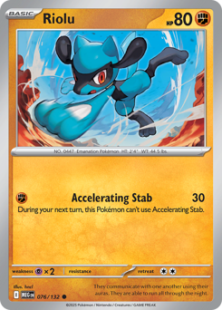 Riolu, Mega Evolution #76, Pokémon TCG card