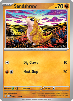 Sandshrew, Mega Evolution #68, Pokémon TCG card