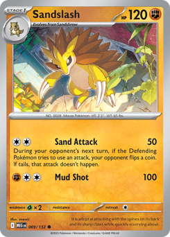 Sandslash, Mega Evolution #69, Pokémon TCG card