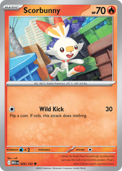 Scorbunny, Mega Evolution #26, Pokémon TCG card