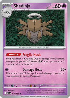 Shedinja, Mega Evolution #61, Pokémon TCG card