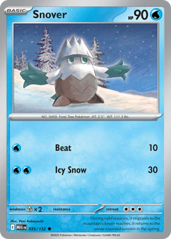 Snover, Mega Evolution #35, Pokémon TCG card