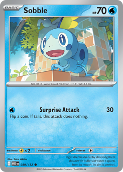Sobble, Mega Evolution #39, Pokémon TCG card