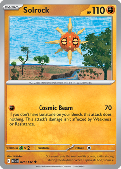 Solrock, Mega Evolution #75, Pokémon TCG card
