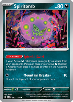 Spiritomb, Mega Evolution #87, Pokémon TCG card
