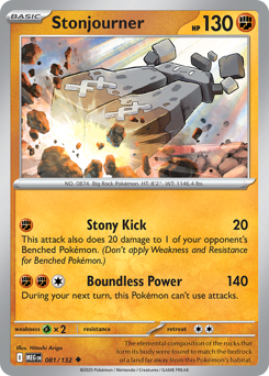 Stonjourner, Mega Evolution #81, Pokémon TCG card