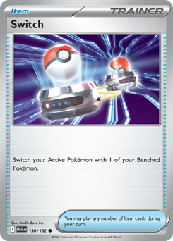Switch, Mega Evolution #130, Pokémon TCG card