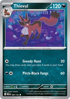 Thievul, Mega Evolution #90, Pokémon TCG card