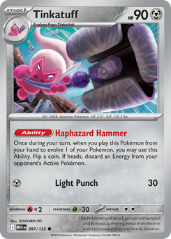 Tinkatuff, Mega Evolution #97, Pokémon TCG card