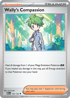 Wally's Compassion, Mega Evolution #132, Pokémon TCG card