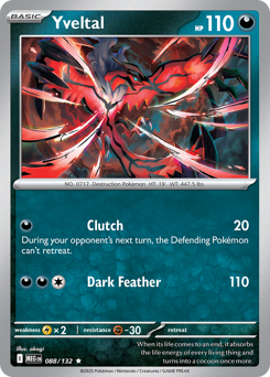 Yveltal, Mega Evolution #88, Pokémon TCG card