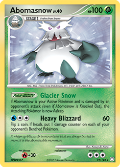 Abomasnow, Mysterious Treasures #19, Pokémon TCG card