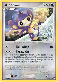 Aipom, Mysterious Treasures #70, Pokémon TCG card