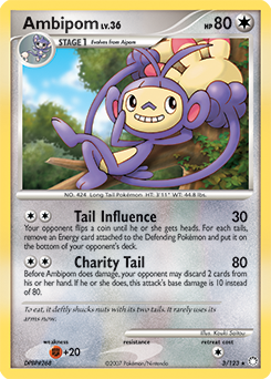 Ambipom, Mysterious Treasures #3, Pokémon TCG card