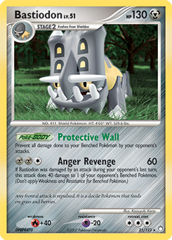 Bastiodon, Mysterious Treasures #21, Pokémon TCG card