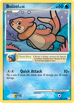Buizel, Mysterious Treasures #75, Pokémon TCG card