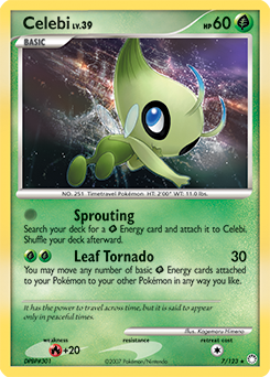 Celebi, Mysterious Treasures #7, Pokémon TCG card