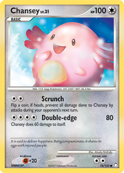 Chansey, Mysterious Treasures #76, Pokémon TCG card
