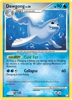 Dewgong, Mysterious Treasures #45, Pokémon TCG card