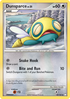 Dunsparce, Mysterious Treasures #47, Pokémon TCG card