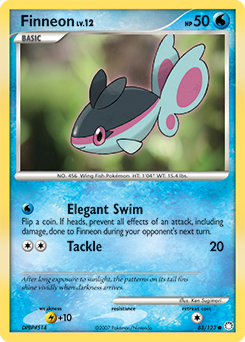 Finneon, Mysterious Treasures #83, Pokémon TCG card