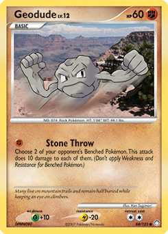 Geodude, Mysterious Treasures #84, Pokémon TCG card
