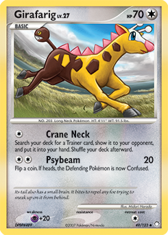 Girafarig, Mysterious Treasures #49, Pokémon TCG card