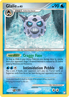 Glalie, Mysterious Treasures #25, Pokémon TCG card
