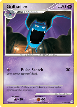 Golbat, Mysterious Treasures #50, Pokémon TCG card
