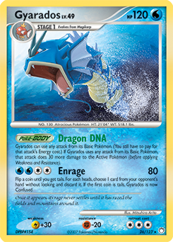 Gyarados, Mysterious Treasures #26, Pokémon TCG card