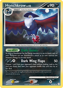 Honchkrow, Mysterious Treasures #10, Pokémon TCG card