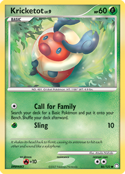 Kricketot, Mysterious Treasures #86, Pokémon TCG card