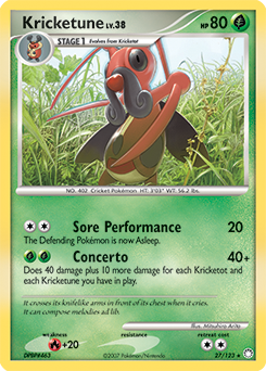 Kricketune, Mysterious Treasures #27, Pokémon TCG card