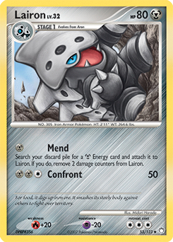 Lairon, Mysterious Treasures #53, Pokémon TCG card