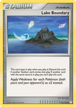 Lake Boundary, Mysterious Treasures #112, Pokémon TCG card