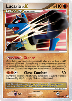 Lucario LV.X, Mysterious Treasures #122, Pokémon TCG card