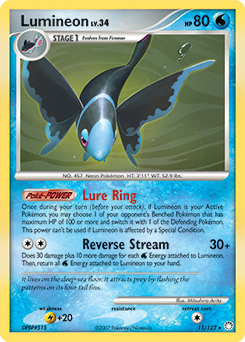 Lumineon, Mysterious Treasures #11, Pokémon TCG card