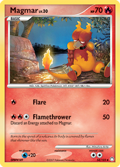Magmar, Mysterious Treasures #54, Pokémon TCG card