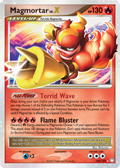 Magmortar LV.X, Mysterious Treasures #123, Pokémon TCG card