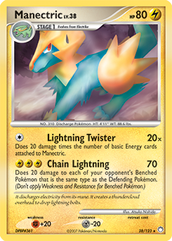Manectric, Mysterious Treasures #28, Pokémon TCG card