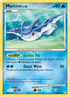 Mantine, Mysterious Treasures #29, Pokémon TCG card