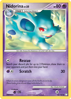 Nidorina, Mysterious Treasures #56, Pokémon TCG card