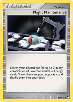 Night Maintenance, Mysterious Treasures #113, Pokémon TCG card