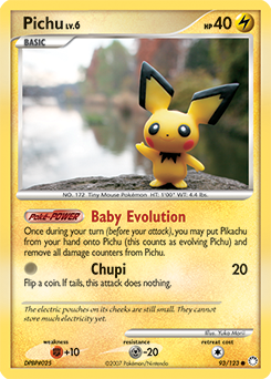 Pichu, Mysterious Treasures #93, Pokémon TCG card