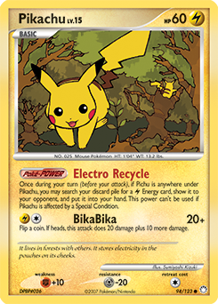 Pikachu, Mysterious Treasures #94, Pokémon TCG card