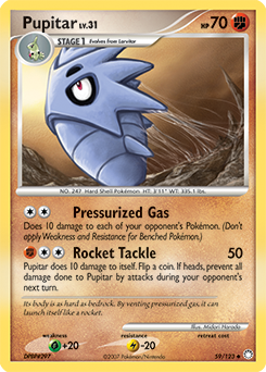 Pupitar, Mysterious Treasures #59, Pokémon TCG card
